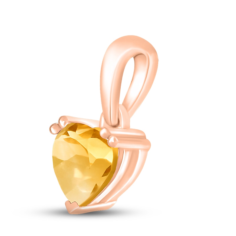 Main Image 2 of Citrine Birthstone Pendant 10K Rose Gold