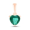 Thumbnail Image 0 of Lab-Created Emerald Birthstone Pendant 10K Rose Gold