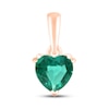 Thumbnail Image 1 of Lab-Created Emerald Birthstone Pendant 10K Rose Gold