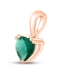Thumbnail Image 2 of Lab-Created Emerald Birthstone Pendant 10K Rose Gold