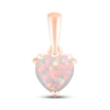 Thumbnail Image 1 of Lab-Created Opal Birthstone Pendant 10K Rose Gold