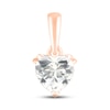 Thumbnail Image 1 of White Lab-Created Sapphire Birthstone Pendant 10K Rose Gold