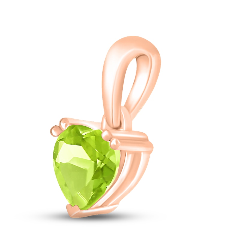 Main Image 2 of Peridot Birthstone Pendant 10K Rose Gold
