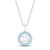 Thumbnail Image 1 of Swiss Blue Topaz Quinceañera Birthstone Necklace Sterling Silver 18&quot;