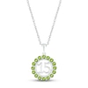 Thumbnail Image 0 of Peridot Quinceañera Birthstone Necklace 10K White Gold 18"