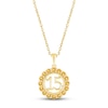 Thumbnail Image 1 of Citrine Quinceañera Birthstone Necklace 10K Yellow Gold 18&quot;