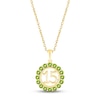 Thumbnail Image 0 of Peridot Quinceañera Birthstone Necklace 10K Yellow Gold 18"