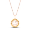 Thumbnail Image 0 of Citrine Quinceañera Birthstone Necklace 10K Rose Gold 18"