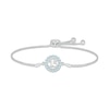 Thumbnail Image 1 of Aquamarine Quinceañera Birthstone Bolo Bracelet Sterling Silver 9.5&quot;