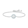 Thumbnail Image 0 of Aquamarine Quinceañera Birthstone Bolo Bracelet Sterling Silver 9.5"