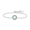 Thumbnail Image 1 of Lab-Created Emerald Quinceañera Birthstone Bolo Bracelet Sterling Silver 9.5&quot;