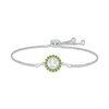 Thumbnail Image 1 of Peridot Quinceañera Birthstone Bolo Bracelet Sterling Silver 9.5&quot;