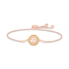 Thumbnail Image 1 of Citrine Quinceañera Birthstone Bolo Bracelet 10K Rose Gold 9.5&quot;