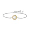 Thumbnail Image 1 of Citrine Quinceañera Birthstone Bolo Bracelet 10K White Gold 9.5&quot;