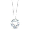 Thumbnail Image 0 of Aquamarine "15 Años" Birthstone Necklace Sterling Silver 18"
