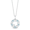 Thumbnail Image 0 of Aquamarine "15 Años" Birthstone Necklace Sterling Silver 18"