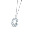 Thumbnail Image 1 of Aquamarine "15 Años" Birthstone Necklace Sterling Silver 18"