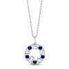 Thumbnail Image 1 of Blue Lab-Created Sapphire &quot;15 Años&quot; Birthstone Necklace Sterling Silver 18&quot;