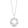 Thumbnail Image 1 of Lab-Created Opal &quot;15 Años&quot; Birthstone Necklace Sterling Silver 18&quot;