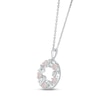 Thumbnail Image 2 of Lab-Created Opal &quot;15 Años&quot; Birthstone Necklace Sterling Silver 18&quot;