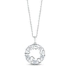 Thumbnail Image 1 of White Lab-Created Sapphire &quot;15 Años&quot; Birthstone Necklace Sterling Silver 18&quot;