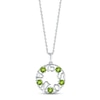 Thumbnail Image 1 of Peridot &quot;15 Años&quot; Birthstone Necklace Sterling Silver 18&quot;