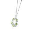 Thumbnail Image 2 of Peridot &quot;15 Años&quot; Birthstone Necklace Sterling Silver 18&quot;