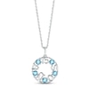 Thumbnail Image 0 of Swiss Blue Topaz "15 Años" Birthstone Necklace Sterling Silver 18"