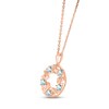 Thumbnail Image 2 of Aquamarine &quot;15 Años&quot; Birthstone Necklace 10K Rose Gold 18&quot;