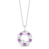 Thumbnail Image 1 of Amethyst &quot;15 Años&quot; Birthstone Necklace 10K White Gold 18&quot;
