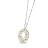 Thumbnail Image 1 of Citrine "15 Años" Birthstone Necklace 10K White Gold 18"