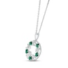 Thumbnail Image 1 of Lab-Created Emerald "15 Años" Birthstone Necklace 10K White Gold 18"