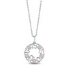 Thumbnail Image 1 of Lab-Created Opal &quot;15 Años&quot; Birthstone Necklace 10K White Gold 18&quot;