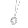 Thumbnail Image 2 of Lab-Created Opal &quot;15 Años&quot; Birthstone Necklace 10K White Gold 18&quot;