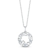 Thumbnail Image 0 of White Lab-Created Sapphire "15 Años" Birthstone Necklace 10K White Gold 18"