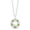 Thumbnail Image 1 of Peridot &quot;15 Años&quot; Birthstone Necklace 10K White Gold 18&quot;