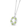 Thumbnail Image 2 of Peridot &quot;15 Años&quot; Birthstone Necklace 10K White Gold 18&quot;