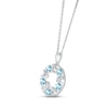 Thumbnail Image 2 of Swiss Blue Topaz &quot;15 Años&quot; Birthstone Necklace 10K White Gold 18&quot;