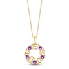 Thumbnail Image 1 of Amethyst &quot;15 Años&quot; Birthstone Necklace 10K Yellow Gold 18&quot;