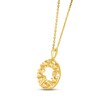 Thumbnail Image 2 of Citrine &quot;15 Años&quot; Birthstone Necklace 10K Yellow Gold 18&quot;