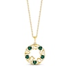 Thumbnail Image 1 of Lab-Created Emerald &quot;15 Años&quot; Birthstone Necklace 10K Yellow Gold 18&quot;