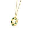 Thumbnail Image 2 of Lab-Created Emerald &quot;15 Años&quot; Birthstone Necklace 10K Yellow Gold 18&quot;