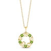 Thumbnail Image 0 of Peridot "15 Años" Birthstone Necklace 10K Yellow Gold 18"