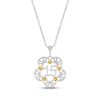 Thumbnail Image 1 of Citrine Quinceañera Flower Necklace Sterling Silver 18"