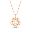 Thumbnail Image 0 of Citrine Quinceañera Flower Necklace 10K Rose Gold 18"