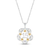 Thumbnail Image 0 of Citrine Quinceañera Flower Necklace 10K White Gold 18"