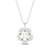 Thumbnail Image 0 of Peridot Quinceañera Flower Necklace 10K White Gold 18"