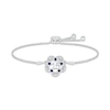 Thumbnail Image 1 of Blue Lab-Created Sapphire Quinceañera Bolo Bracelet Sterling Silver