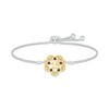 Thumbnail Image 1 of Garnet Quinceañera Bolo Bracelet Sterling Silver & 10K Yellow Gold