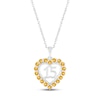 Thumbnail Image 1 of Citrine Quinceañera Heart Necklace Sterling Silver 18&quot;